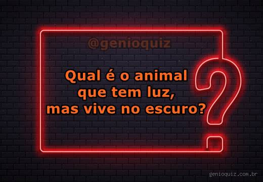 O que é o que é que tem luz e só vive no escuro?