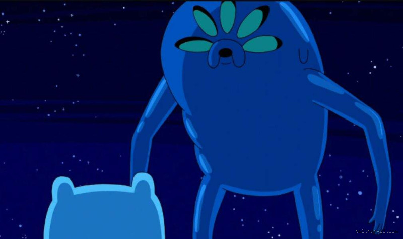Porque Jake fica azul?