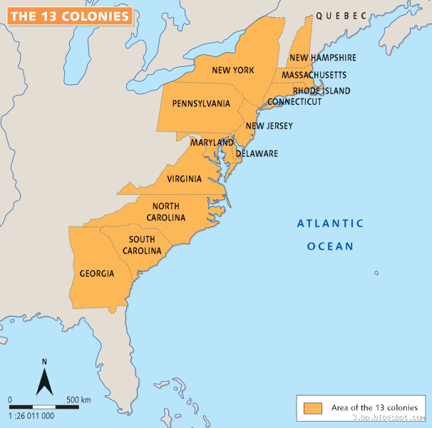 Qual país colonizou as 13 colônias americanas?