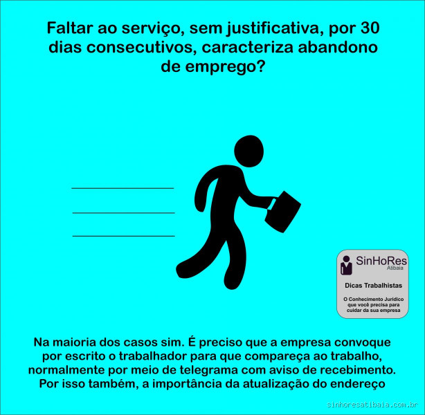 Quantas vezes posso faltar ao trabalho sem justificativa?