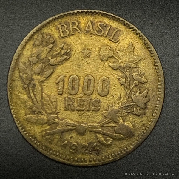 Qual o valor de uma moeda de 1000 réis de 1924?