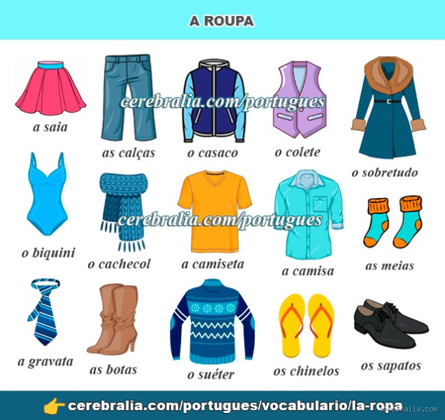 Como se escreve blusa em português?