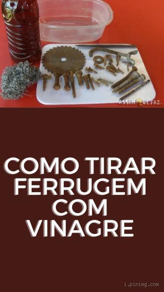 Qual vinagre é bom para ferrugem?